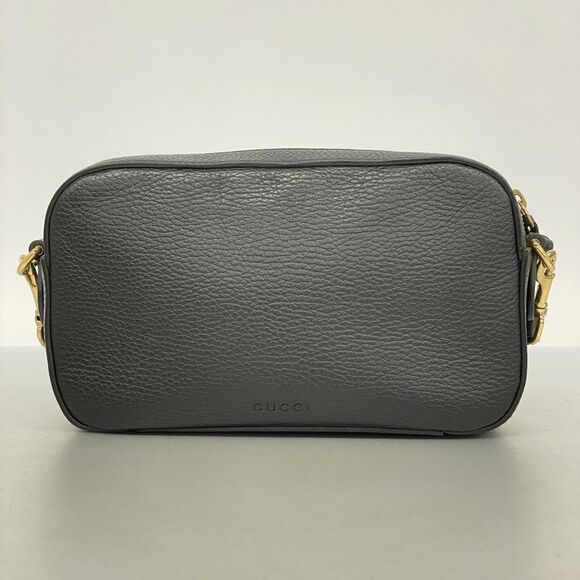 Gucci Shoulder Bag Snake 461461 Leather Black Gold Hardware Women's - Picture 10 of 10